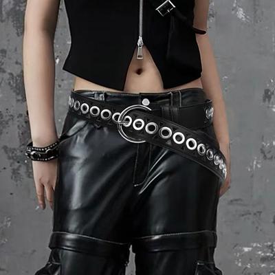 Korean Style PU Leather Belt Metal Buckle Y2K Girl Waistband Retro Wide Waistband  Ladies/Girls