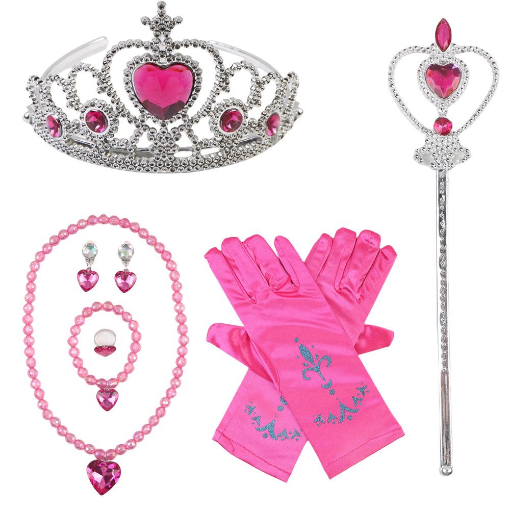 Frozen Princess Dress-Up Set: Necklace, Crown & Fairy Wand for Kids