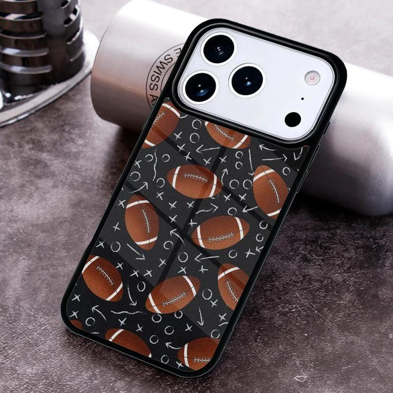 Rugby Ball Phone Case for iPhone 17 16 15 Pro Max Air 14 13 12 11 Plus Shockproof Capa Cover
