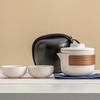 4 Piece Set of Portable Teacup Set Travel Set Ceramic Kung Fu Tea Set Outdoor Camping One Teapot and Two Cups of Gifts