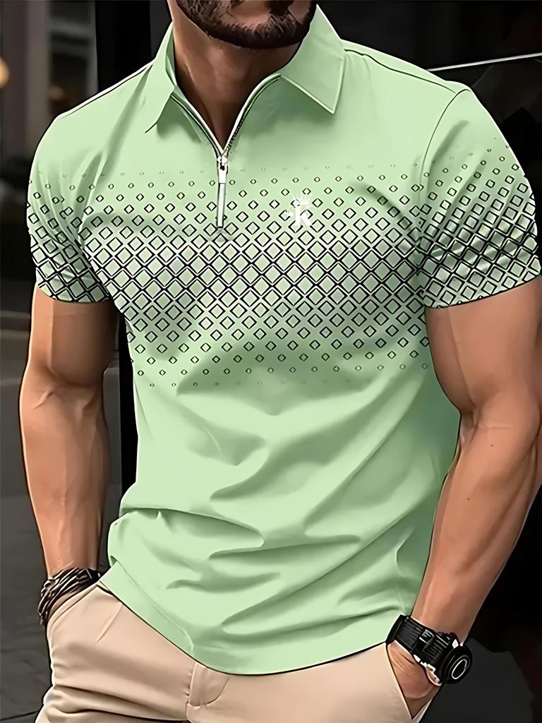 The Men's POLO Shirt for Summer Is Breathable Lightweight Casual and Fashionable with 3D Printing