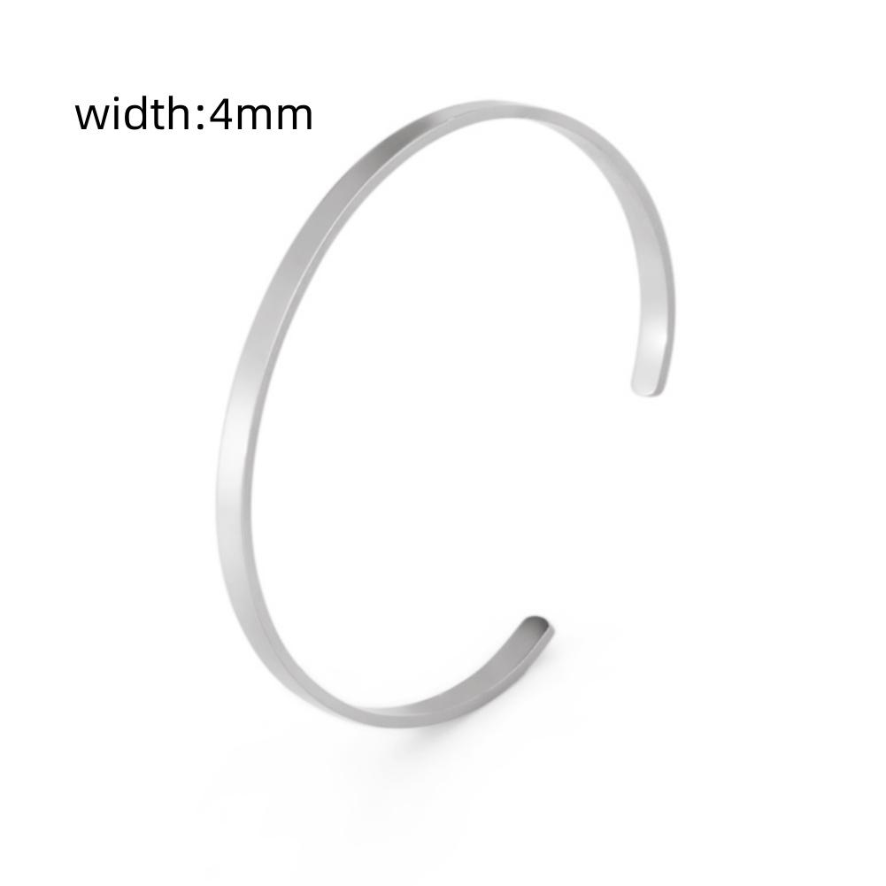 Custom Name Text Bangle Personalized Any Message Bracelet Engrave Text Cuff for Women Men Friend Stainless Steel Jewelry Gift