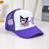Kuromi Girls Baseball Caps English Letters Cartoon Hat Children Casual Hat Cute Sanrios Adjustable Peaked Cap Kids Birthday Gift