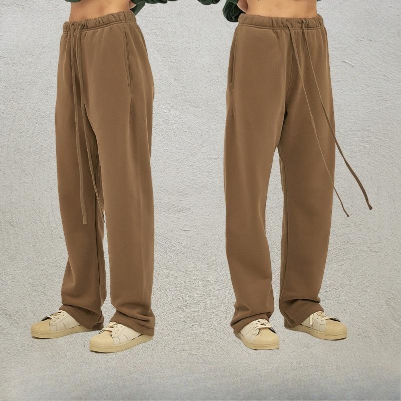 EastRogue New Streetwear Brand SMIROON Loose Fit Wide-leg Pants with Drawstring Casual Straight-leg Trousers
