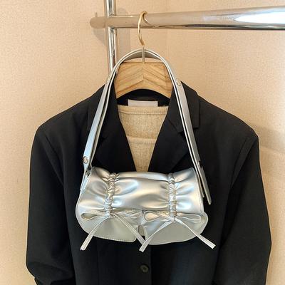 Pleated Fashion Shoulder Messenger Bag Women's Spring and Summer New Texture Fashion Pleated Bag