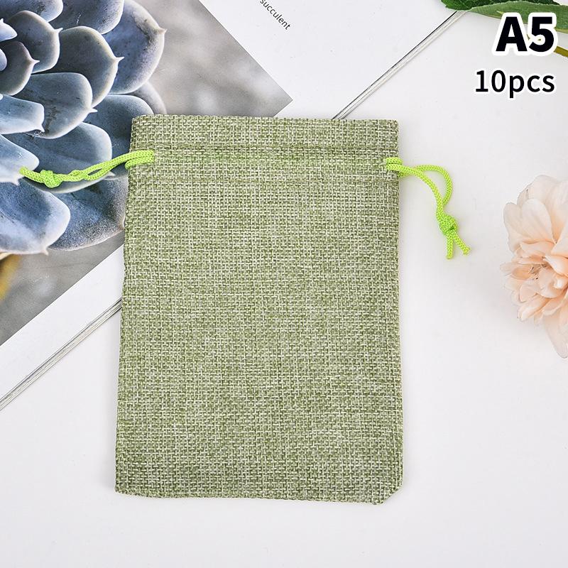 

10 шт. 10X14 см джутовый подарочный мешочек ручной работы натуральный мешочек хлопок лен подарочная упаковочная сумка мешочек для хранения ювелирных изделий