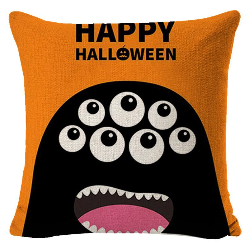 Pillow Cover Halloween Funny Atmosphere Decoration Car Cushion Room Bedside Cushion Sofa Waist Cushion Cushion Cover