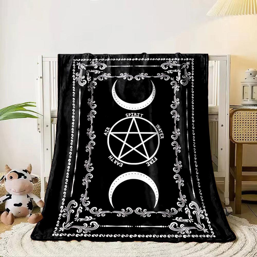 Pentagram & Moon Blanket for all seasons blanket lunch break throw gift