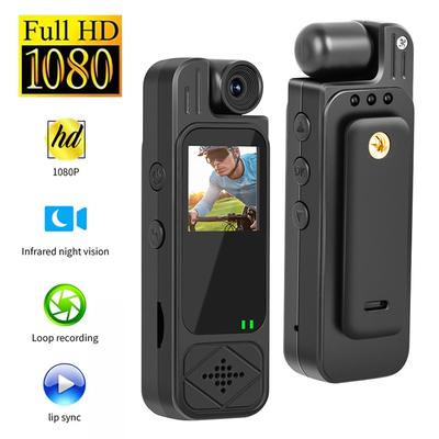 1080P HD Mini Body Camera: Sports Camera with Infrared Night Vision, 1.3 Inch Digital Video Recorder for Police Small Camcorder.