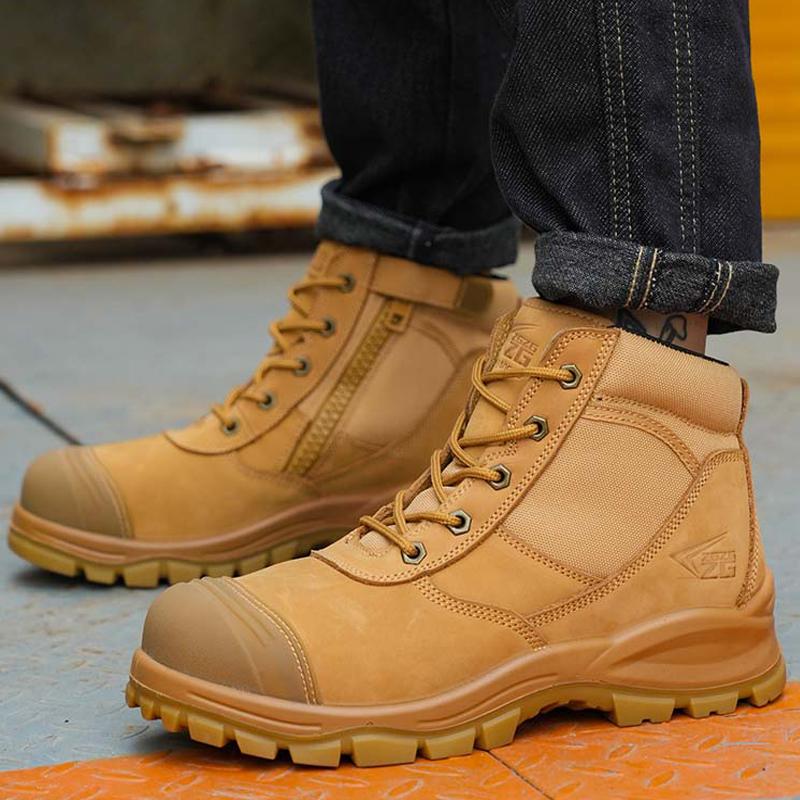 

Genuine leather Work Boots Safety Shoes Men Steel toe shoes Puncture-Proof Indestructible shoes Tactical boots Protection Shoes 38