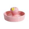 Anti-Rollover Ceramic Pet Feeding Bowl Bite Resistant Non-Slip Bird Feeding Dish Wide Mouth Fruit Shape Drinking Water Bowl