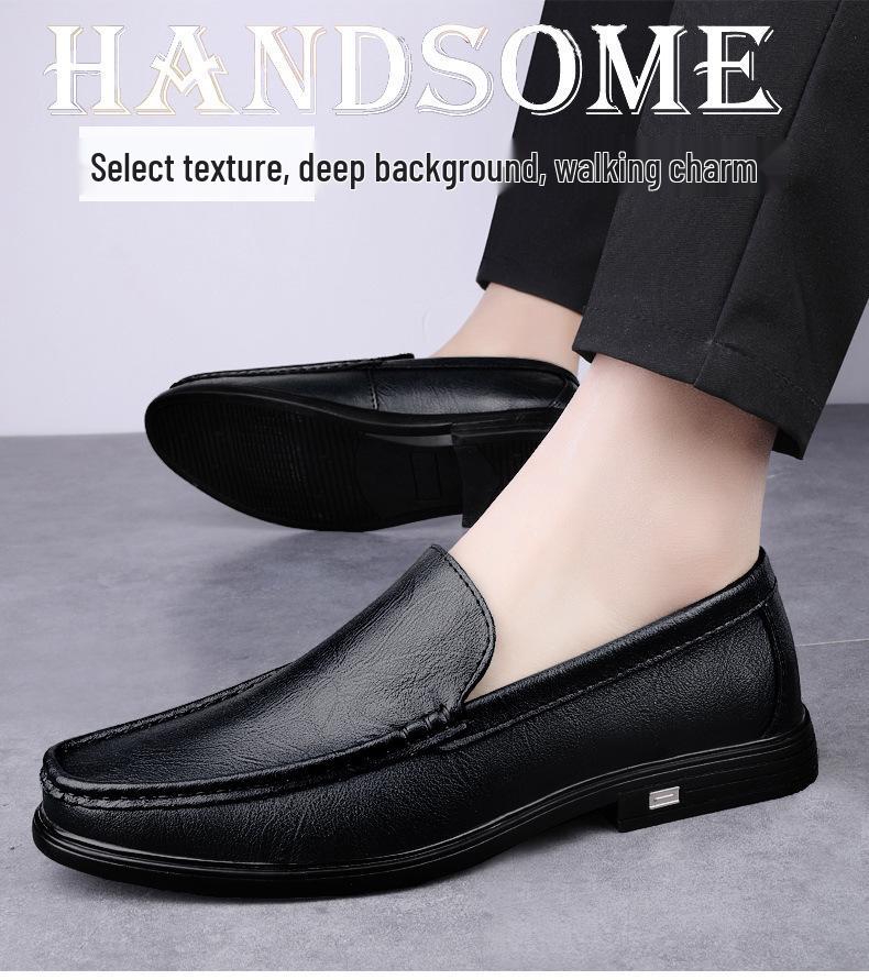 Men's Genuine Leather Casual Loafers - Breathable, Versatile, Soft Sole, for All Seasons (Available in Black and White)