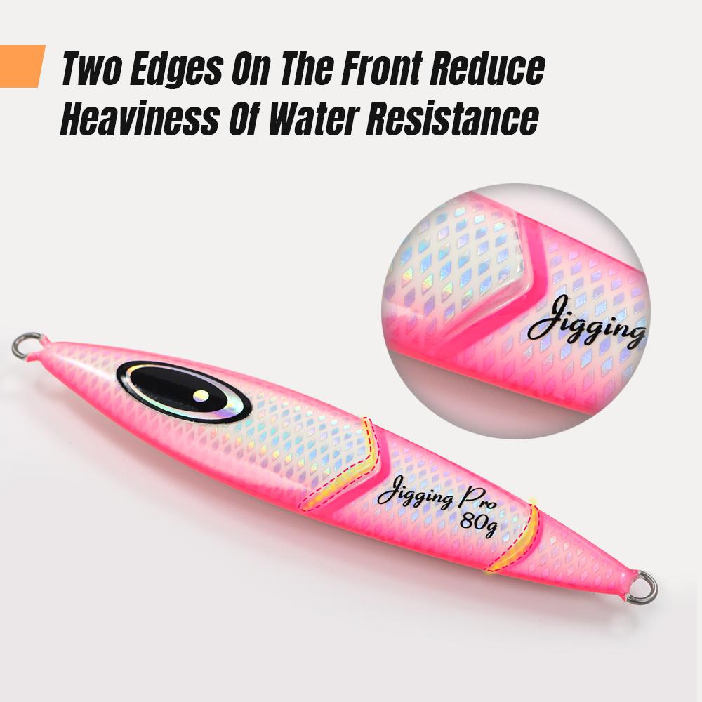 Jigging Pro Cranky Slow Jigging Lure for Kingfish 80g 100g 120g 150g Saltwater Luminous Metal Jig Lure Deep Sea Lure Fishing