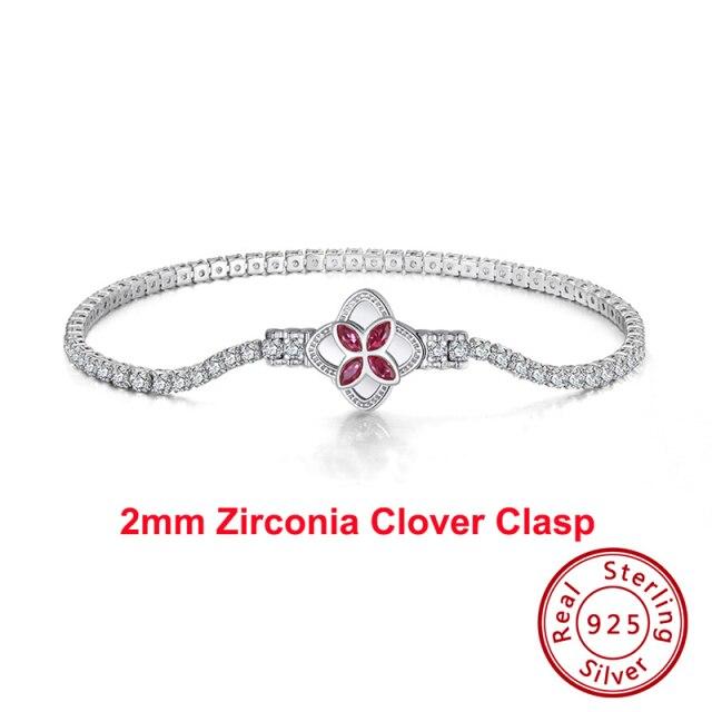 Authentic 925 Sterling Silver Tennis Bracelet Clear Cubic Zirconia Silver Bangle Girls Party Jewelry Hand Chain Sb61