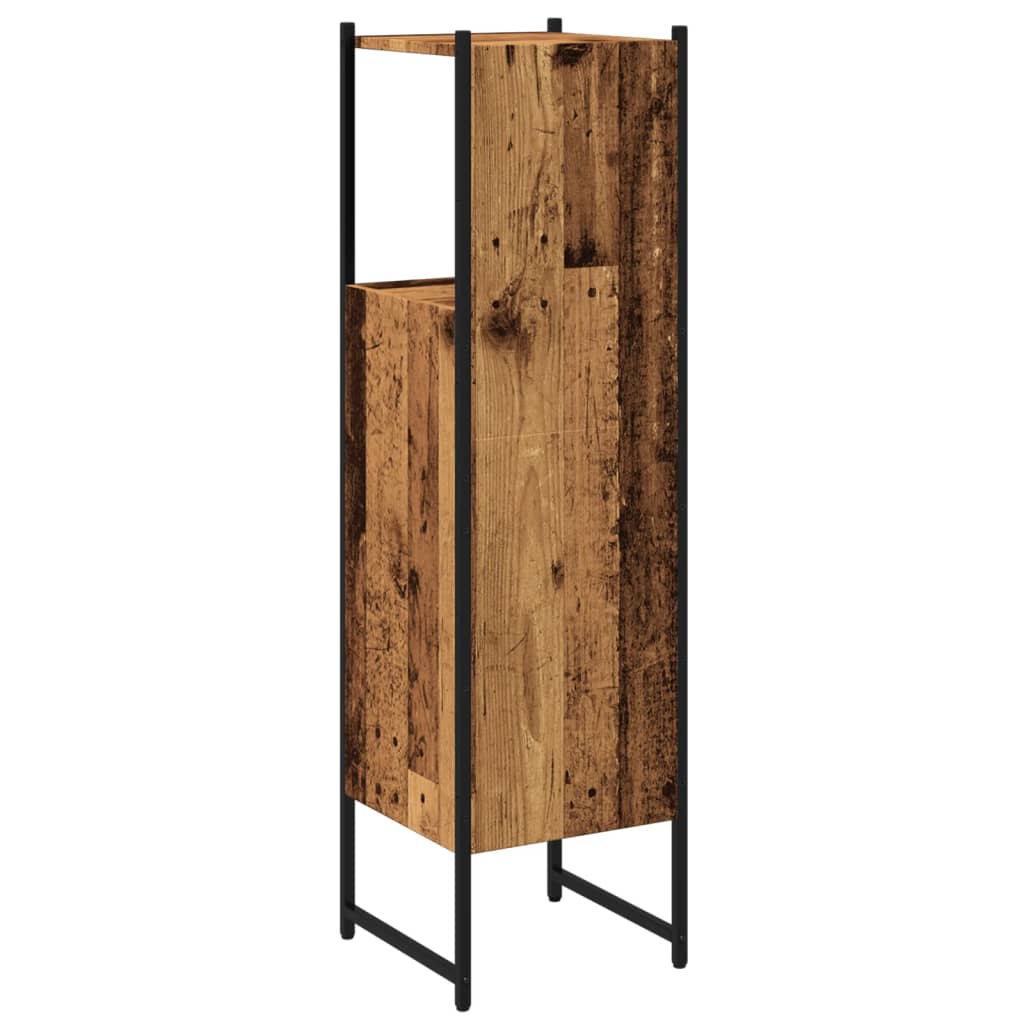 Bathroom Cabinet with Rustic Wood Look 33 x 33 x 120.5 cm Engineered Wood
