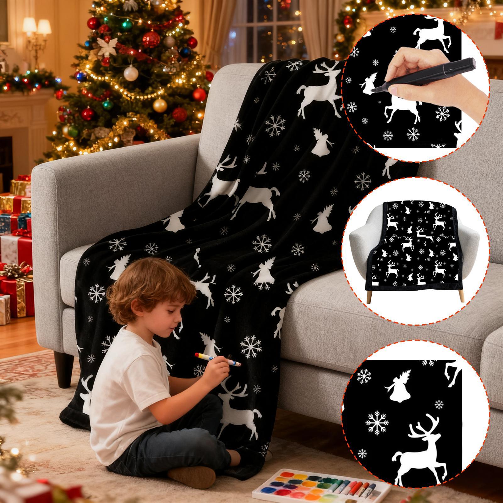 

Color Your Own Blanket For Adults Washable Christmas Decor DIY Washable Blankets For Children Teens Adults Craft Lovers Art CHINA