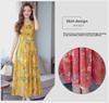 Korean Summer Floral Short-Sleeve Dress - Women's Slim Round Neck Swing Skirt