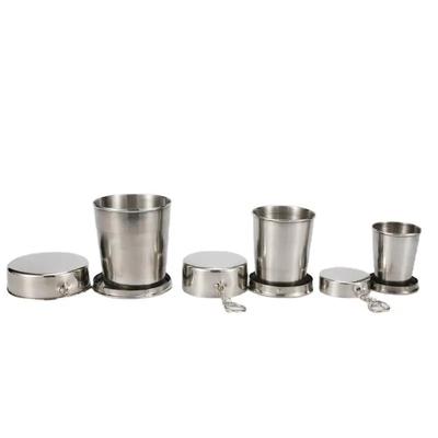 75/150/250ml Stainless Steel Folding Telescopic Travel Mini Water Cup Outdoor Portable Kitchen Items Drinkware