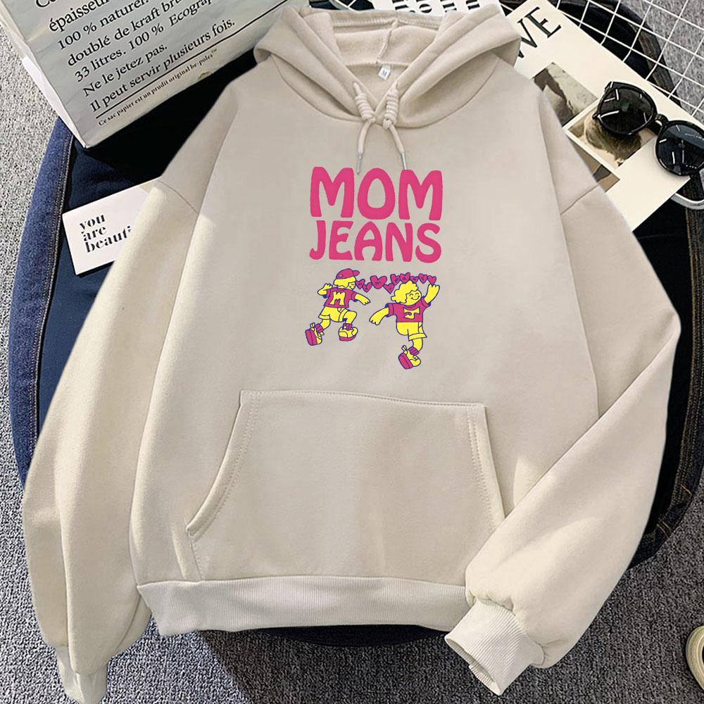 Funny Graphic Clothes Band Mom Jeans Band Hip Hop Streetwear Hoodies Long Sleeve Soft Hooded Pullovers Printing Women Pullovers