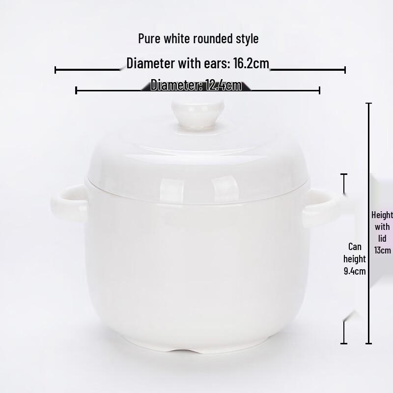 

ZISIZ Ceramic Double Boiler Stew Pot
