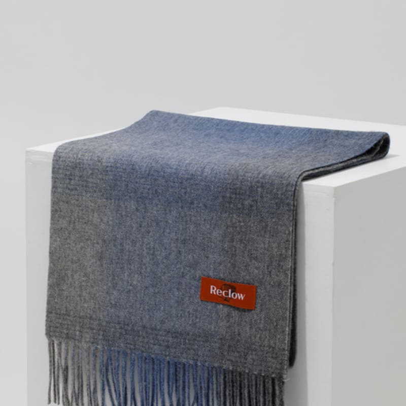 

RECLOW ANYONE CHECK шерсть 100% ТЕМНО-СИНИЙ ШАРФ PACKAGE BOX (gift wrapping available) (5,000 won)