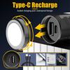 1500LM LED Flashlight 7 Modes Rechargeable COB Pocket Torch with Power Display Magnet Outdoor Waterproof Camping Zoom Lantern