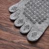 New Cotton Mesh Breathable Five-toes Yoga Socks Pilates Socks Silicone Anti-slip Sports Socks Indoor Dance Fitness Floor Socks