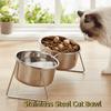 Fall-Resistant Neck Protector Bowl with Stand Elevated Cat Food Bowl Pet Food Bowl Pet Supplies