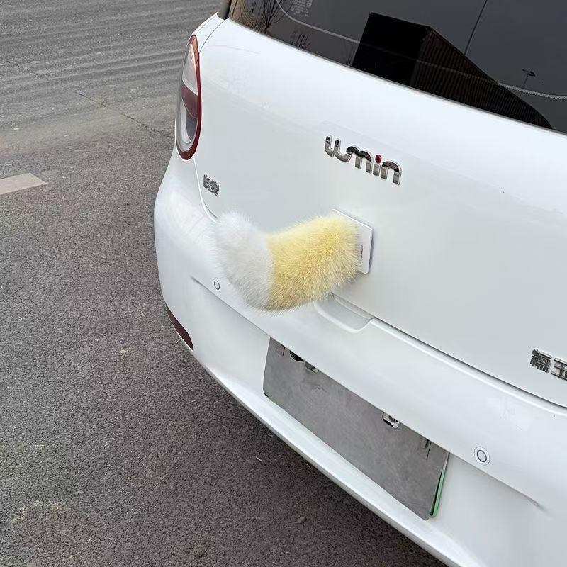 Voice-Activated Swinging Plush Tail - Remote Controlled Car Decoration
