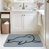 Cute Round Face Seal Floor Mat carpet diatom mud bathroom quick-drying absorbent floor mat household bathroom