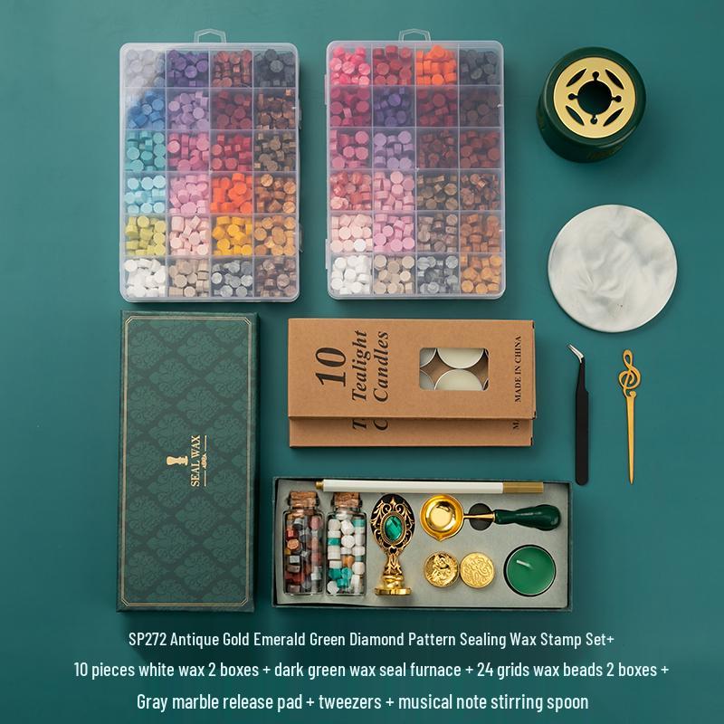 Creative Sealing Wax Stamp Set with Wax Granules – Perfect Gift for Teachers, Classmates, or Special Occasions