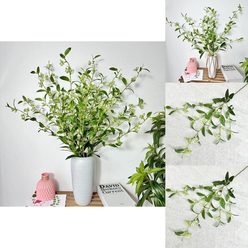 Wintergreen Fake Pearl Decor With Artificial Leaves For Wedding Celebrations And Home Decor