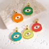 3PCS/LOT CARLIDANA Gold Plated Stainless Steel Evil Eye Pendants, Oil Drop Charms for Women, Waterproof Hypoallergenic Jewelry