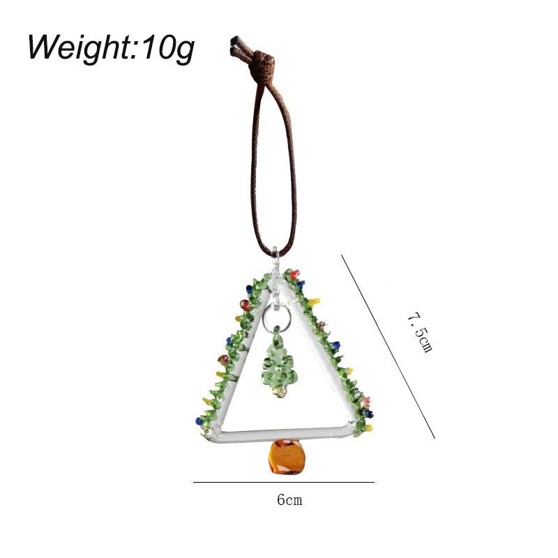 

Хрустальная подвеска в виде рождественской елки, подвесные украшения, колокольчик, стеклянная подвеска, украшения для рождественской елки, подарки, рождественское украшение для дома one size