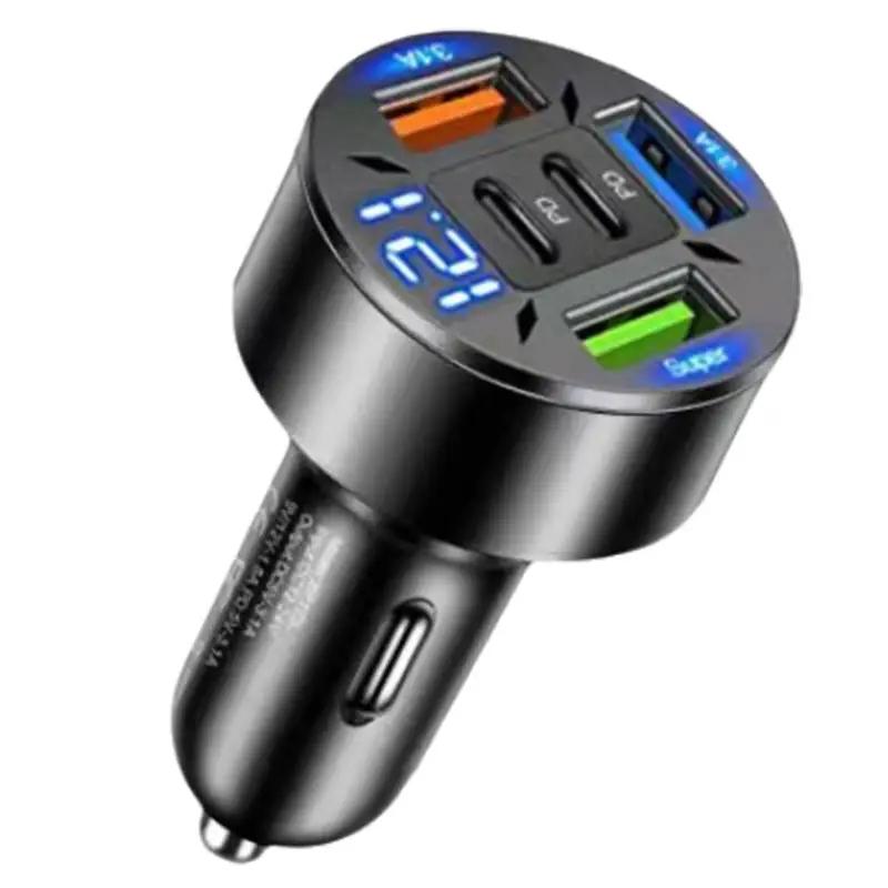 New-250W 5 Ports Car Charger Fast Charging PD QC3.0 USB C Car Phone Charger Type C Adapter In Car For IPhone