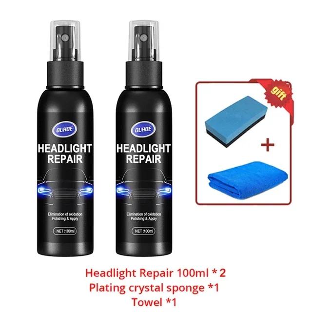 Spray Headlight Scratch Agent Polishing Car Lampshade Headlight Cleaner Headlight Kit Liquid Cleaning10/200ml Polish Renewals