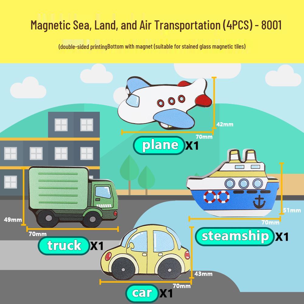 Magnetic Window Tiles: Colorful Building Blocks for Children
