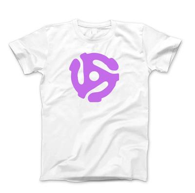 45 RPM SPINDLE Turntable Vinyl Record Player Adapter Dj Retro - White T-Shirt