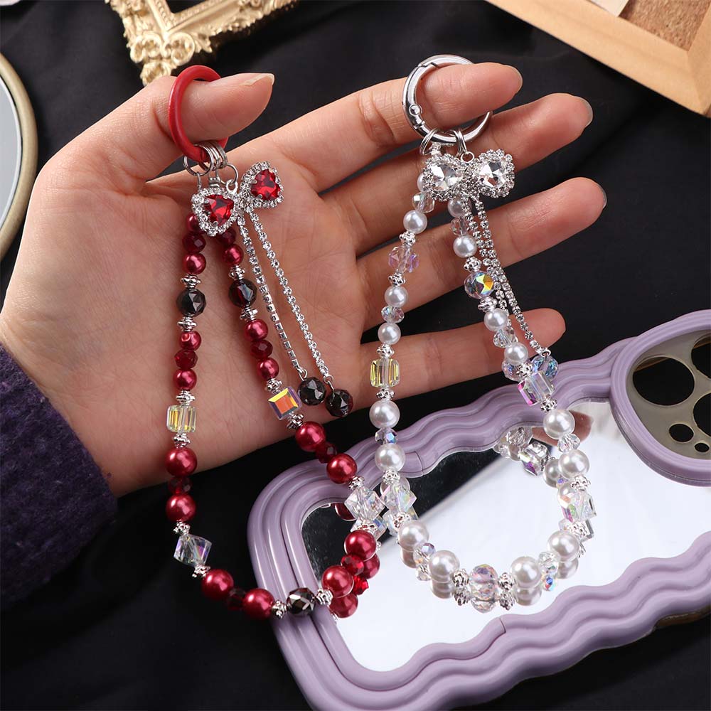 Pearl Rhinestone Phone Lanyard High Luxury Rhinestone Phone Rope Women/Lady/Girl