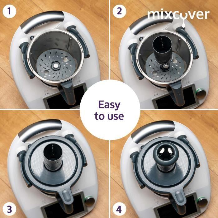 Accessoire de cuisine - mixcover - coupe-spirales - compatible thermomix tm6 tm5 - plastique - facile à utiliser