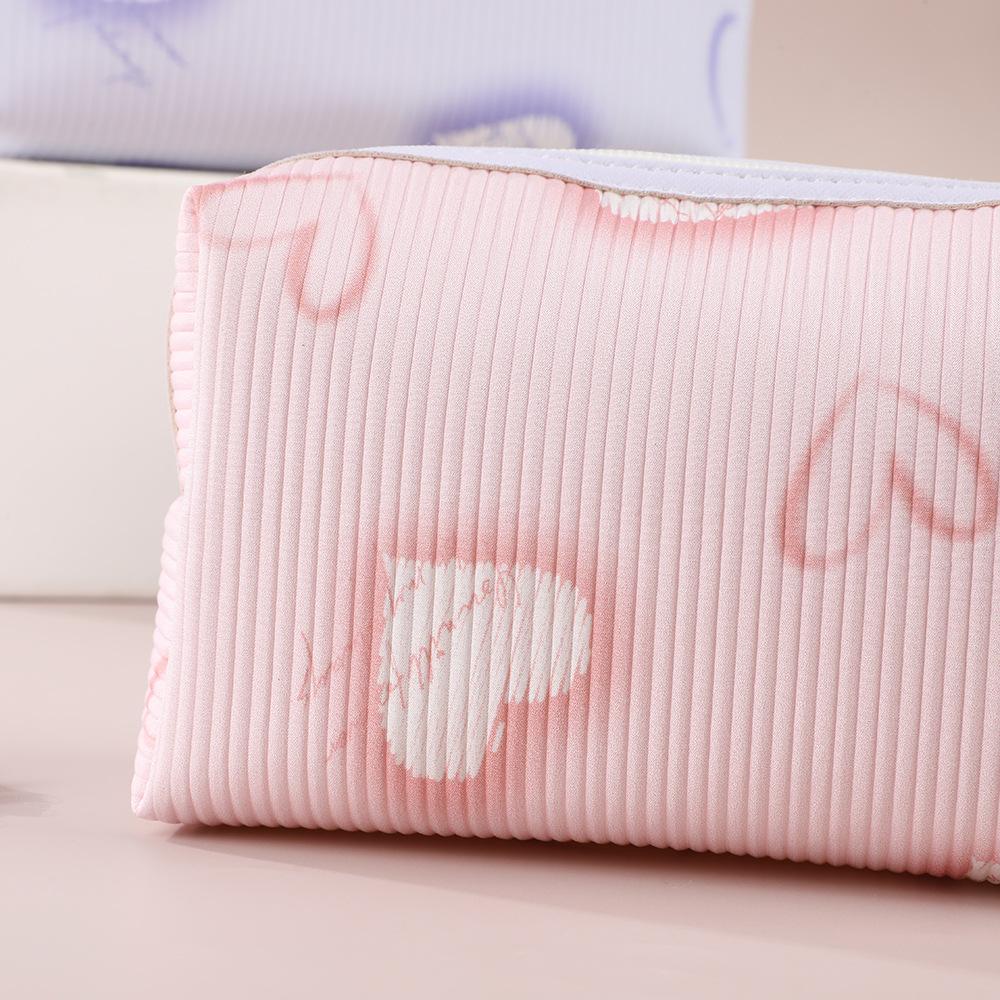 Pencil Case Love Print Lipstick Case Organizer Kawaii Cosmetic Bag For Students Everyday Use Travel