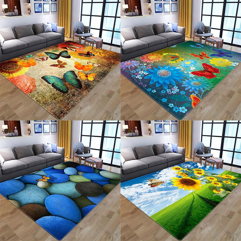 

Ковер для бабочек в гостиной, симпатичный коврик с принтом, прикроватный диван в спальне, коврик, нескользящий дверной коврик