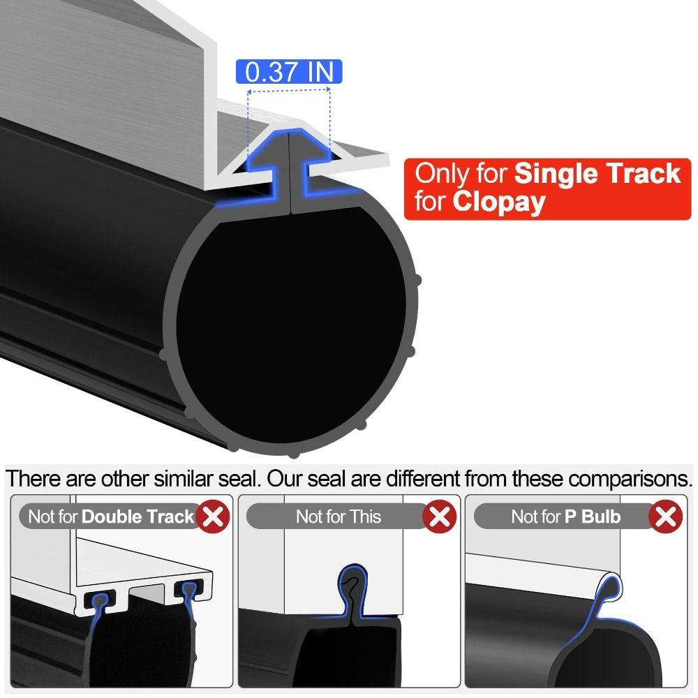 U-Shape Garage Door Bottom Seal Wear Resistance Replacement Seal  Garage Door Installation