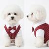Button Closure Dog Wedding Suit Lightweight Small Dog Clothes Elegant Dog Costume Vest  Party