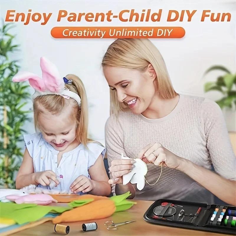 Nähset Komplettset mit Fäden Nadeln Schere Maßband Knöpfen und mehr für DIY Handarbeitsprojekte Zuhause und auf Reisen