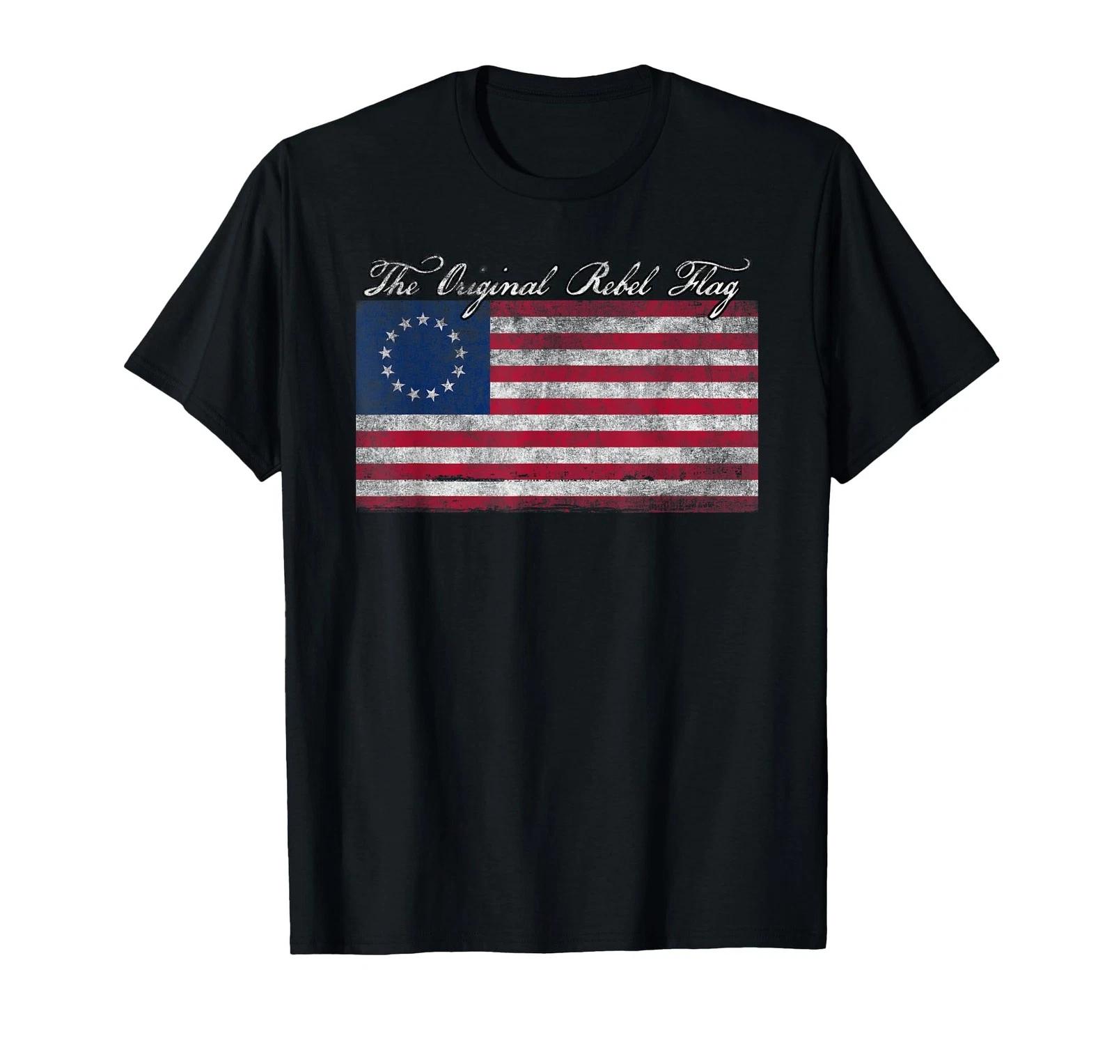 Betsy Ross Original Rebel USA American Flag T-Shirt T-Shirt L