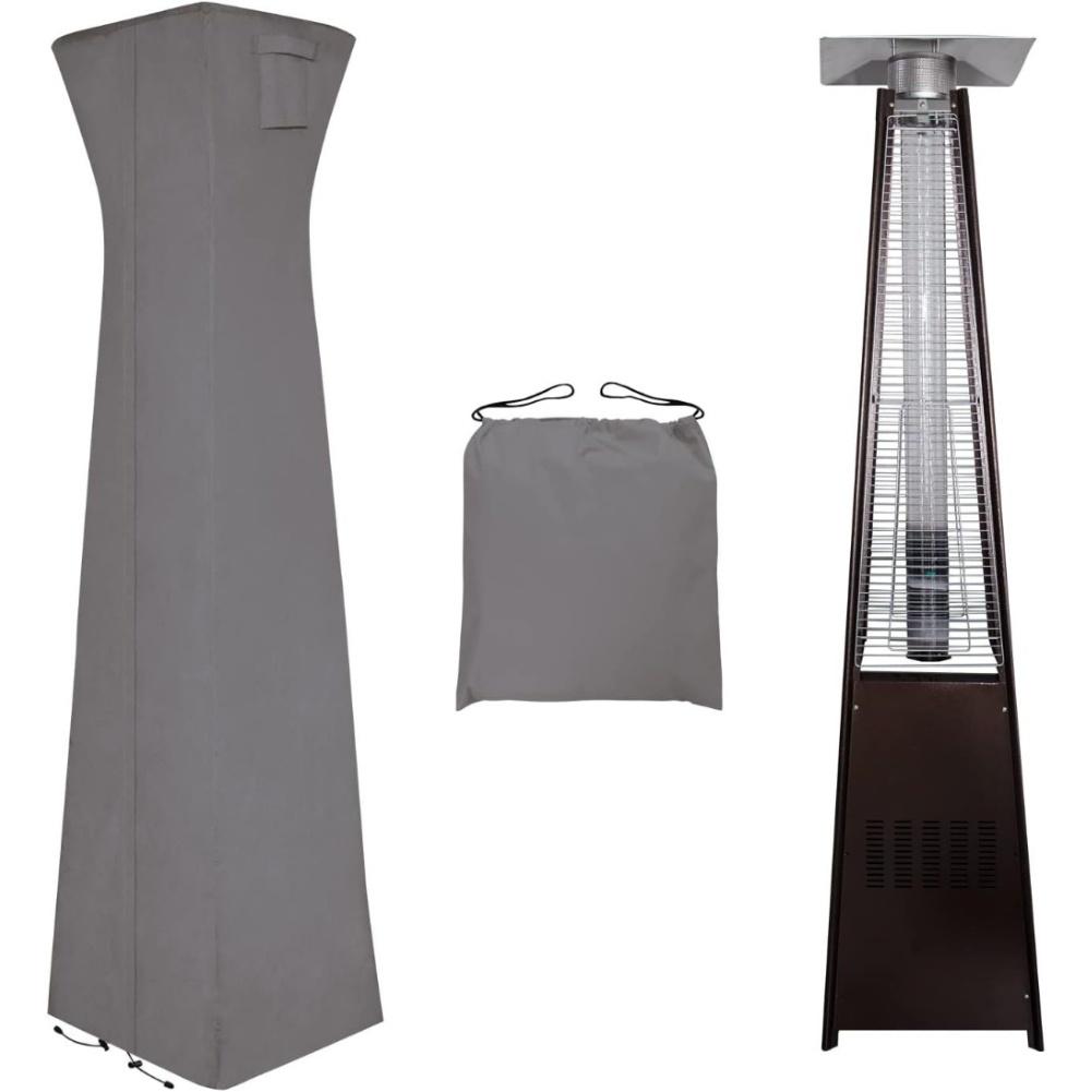 Waterproof Outdoor Heater Cover for Pyramid Patio Heaters with Ventilation and Secure Fit Elastic Hem and Zipper