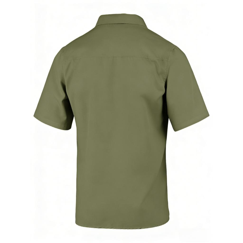 Camicia Estiva alla Moda da Uomo con Doppia Tasca - Camicia Casual Sportiva da Uomo con Bottoni a Maniche Corte