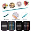 22pcs/Set Crochet Hooks Needles Stitches Knitting Craft Crochet Weaving Tools With Storage Bag Multicolor Mixed Sewing Tools