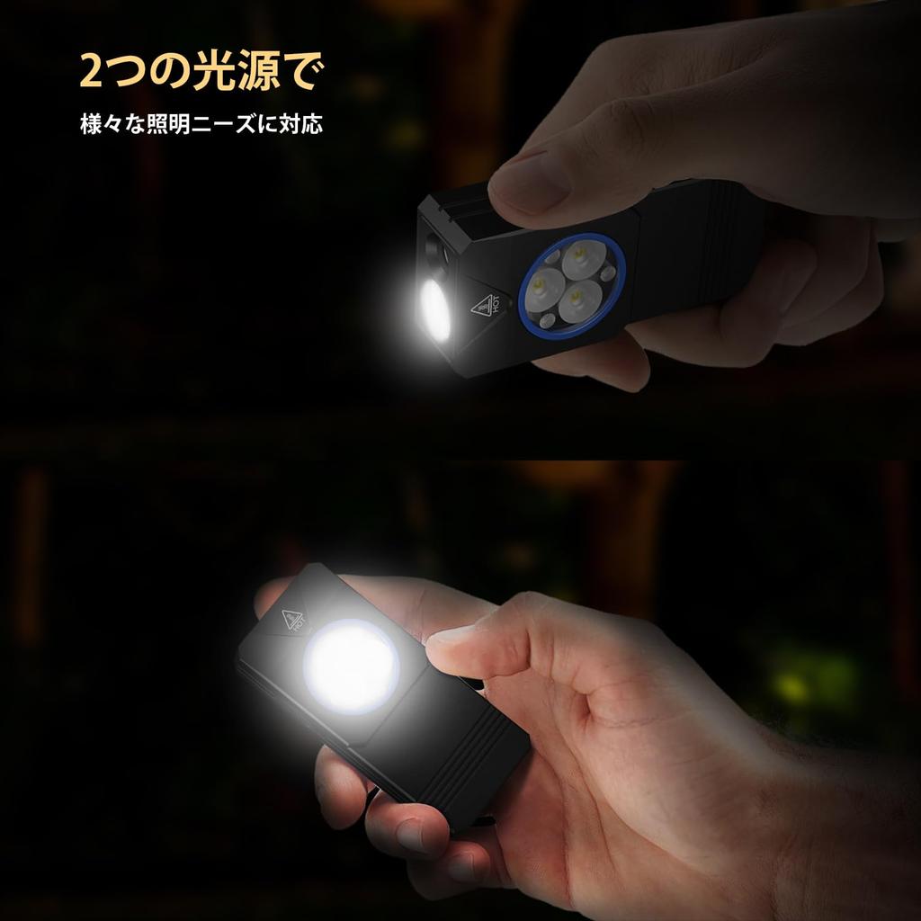 New EDC Rechargeable Walking Portable LED Running Aluminum Alloy 550 Light 11 Up to 17 Hours of Use in Low Light IPX6 Waterproof and Equipped with a